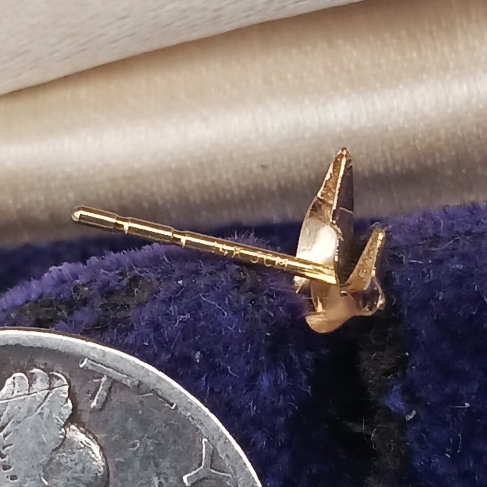 Solid 14kt Gold Dolphin Earrings - image 5